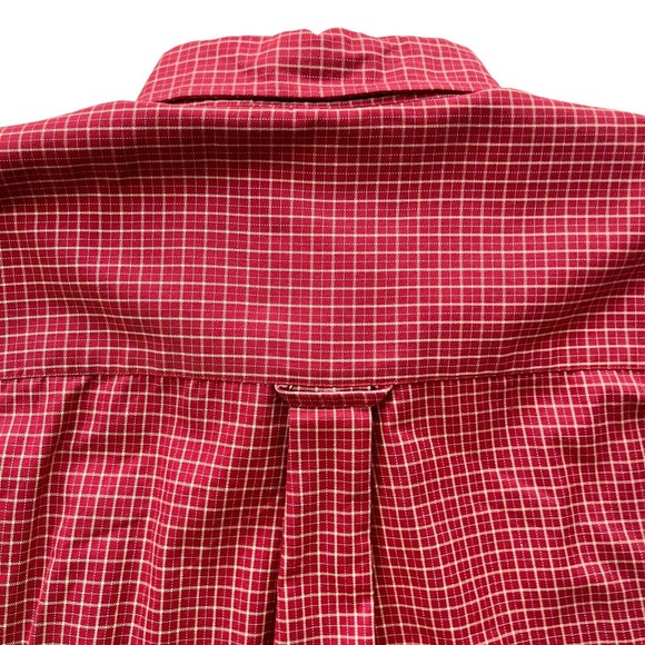 Pendleton Mens Cotton Button Shirt Down Shirt Red Mini Check Long Sleeve Size M - Picture 5 of 10